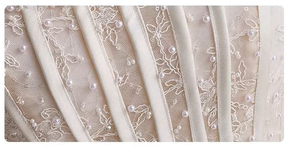 Pearly and Lace Corset Mermaid Wedding Dress