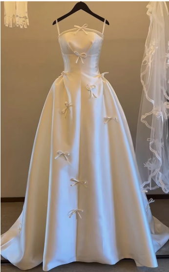Strapless Satin Wedding Dress