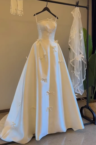 Strapless Satin Wedding Dress